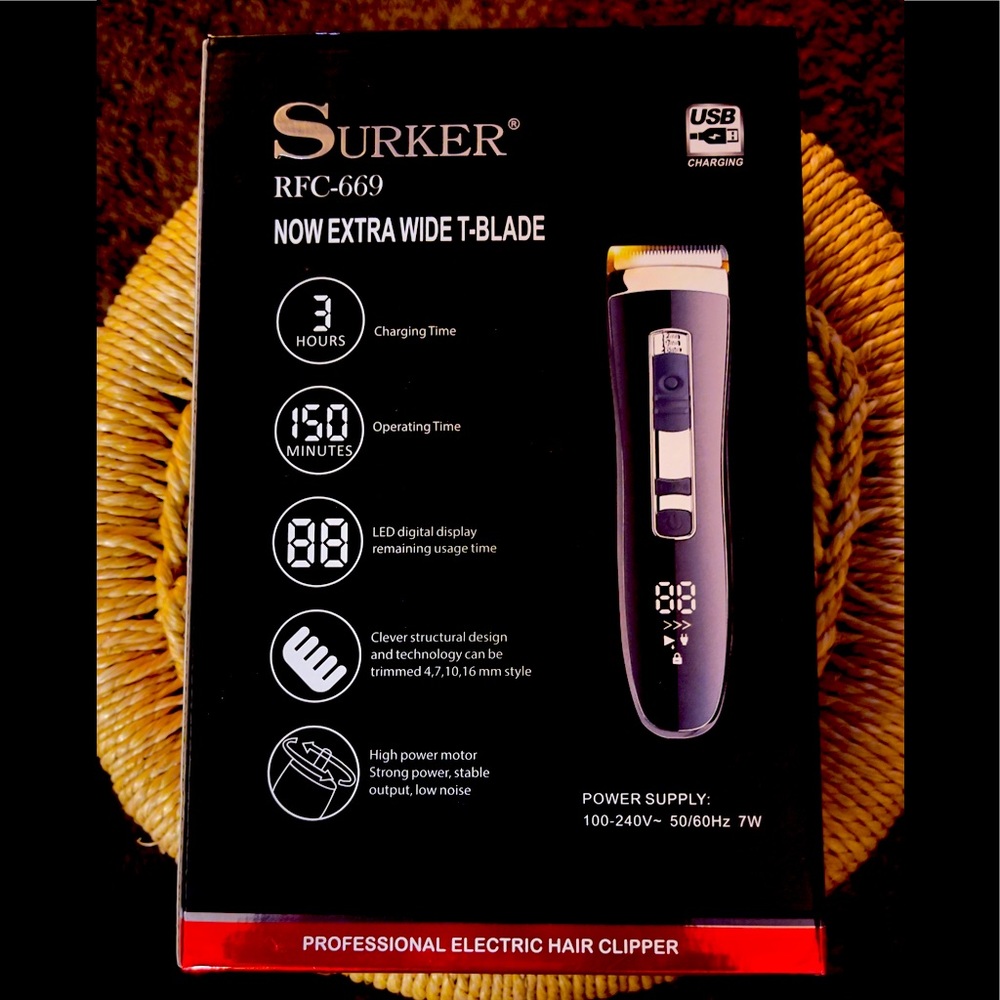 NEW😎SURKER PROFESSIONAL ELECTRIC HAIR , BEARD and MUSTACHE CLIPPER
